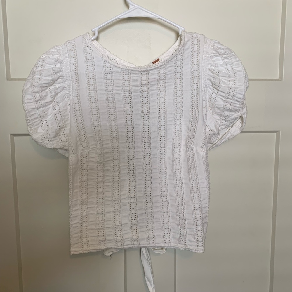 Free People Open Back blouse